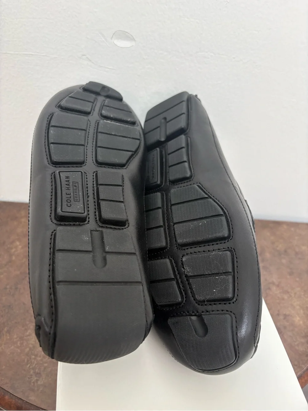 NWOT Cole Haan Wyatt Driver Loafers Men’s Size 8 Black Leather Bit Moc Toe Shoes